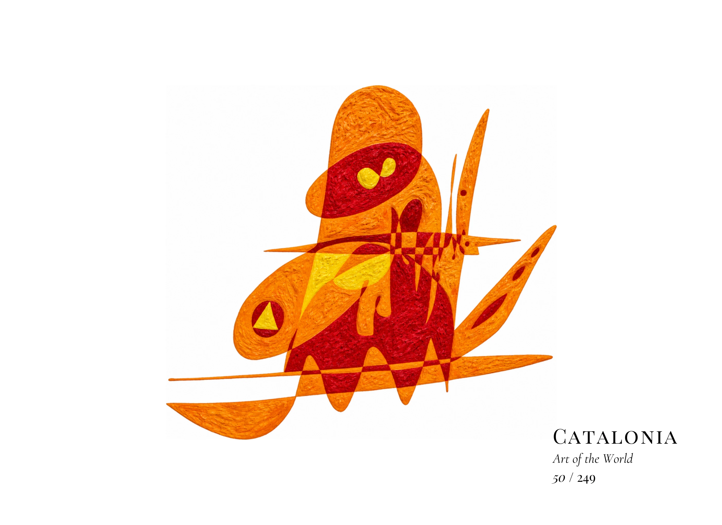 Œuvre sur Catalogne par Gheorghe Virtosu, issue de la série Art of the World