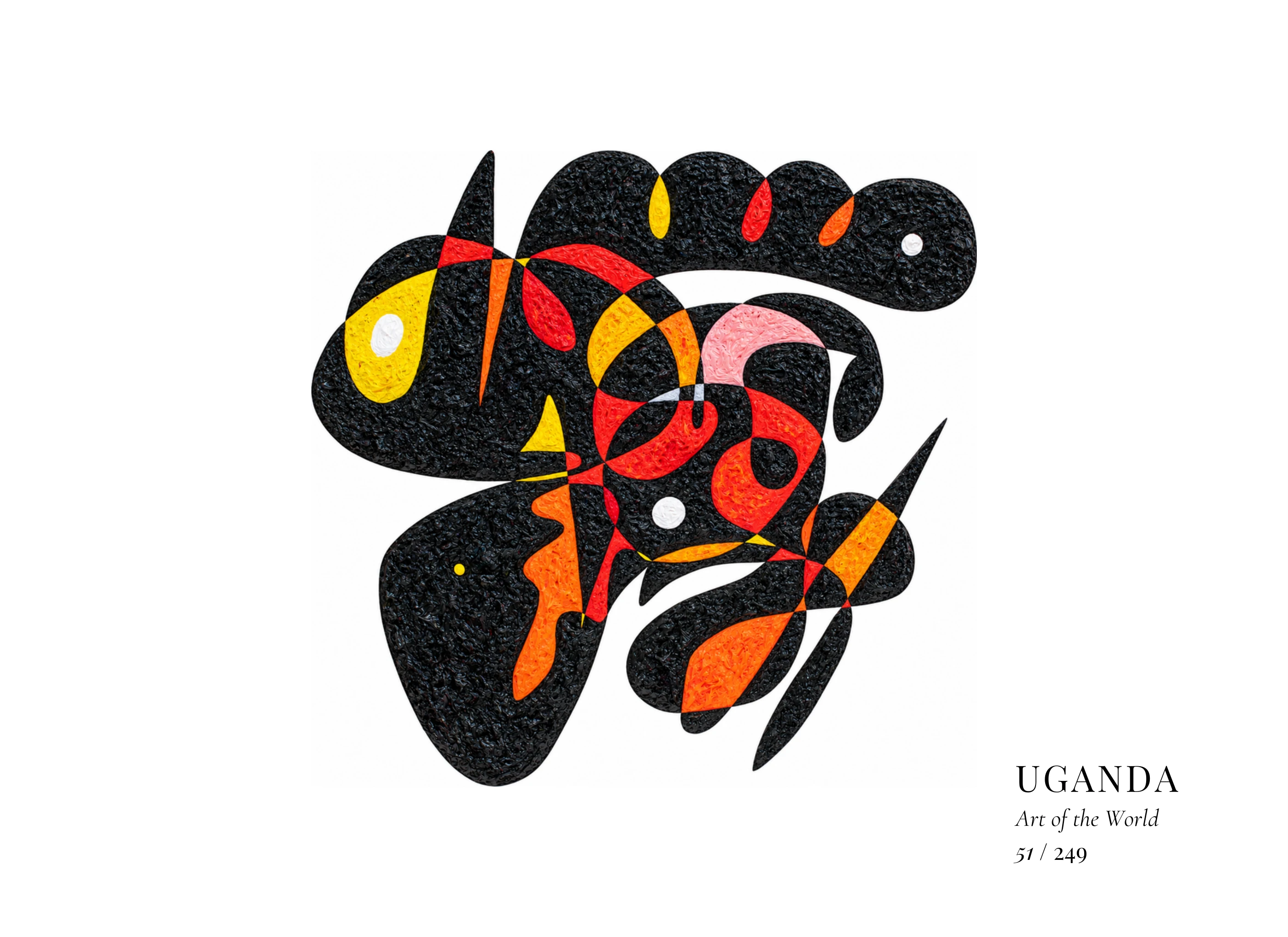 Œuvre sur Ouganda par Gheorghe Virtosu, issue de la série Art of the World