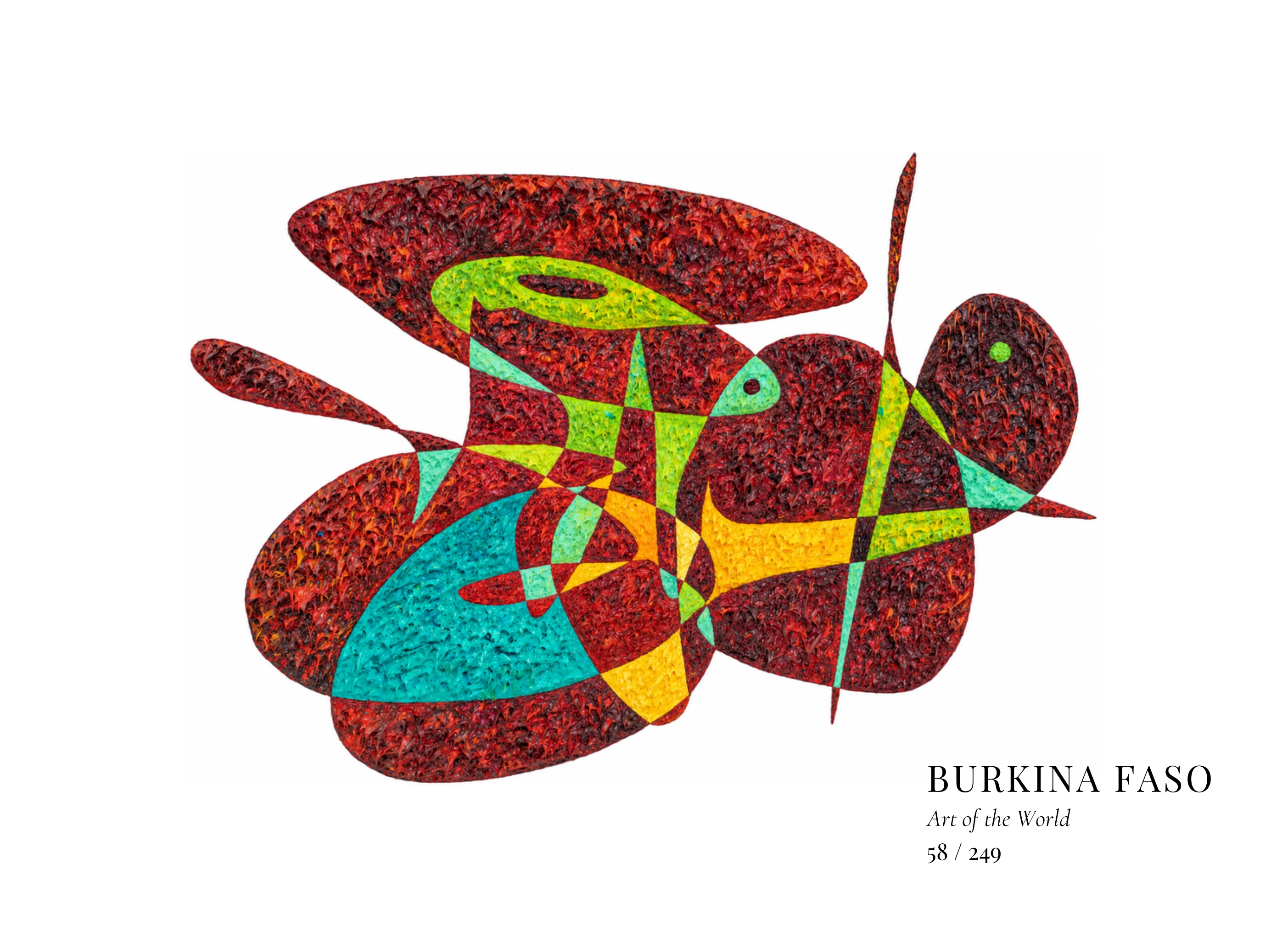 Œuvre sur Burkina Faso par Gheorghe Virtosu, issue de la série Art of the World