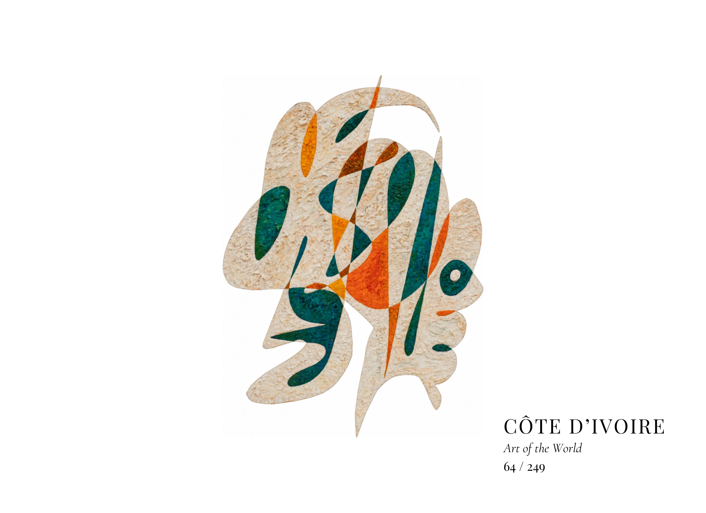 Œuvre sur Côte d’Ivoire par Gheorghe Virtosu, issue de la série Art of the World