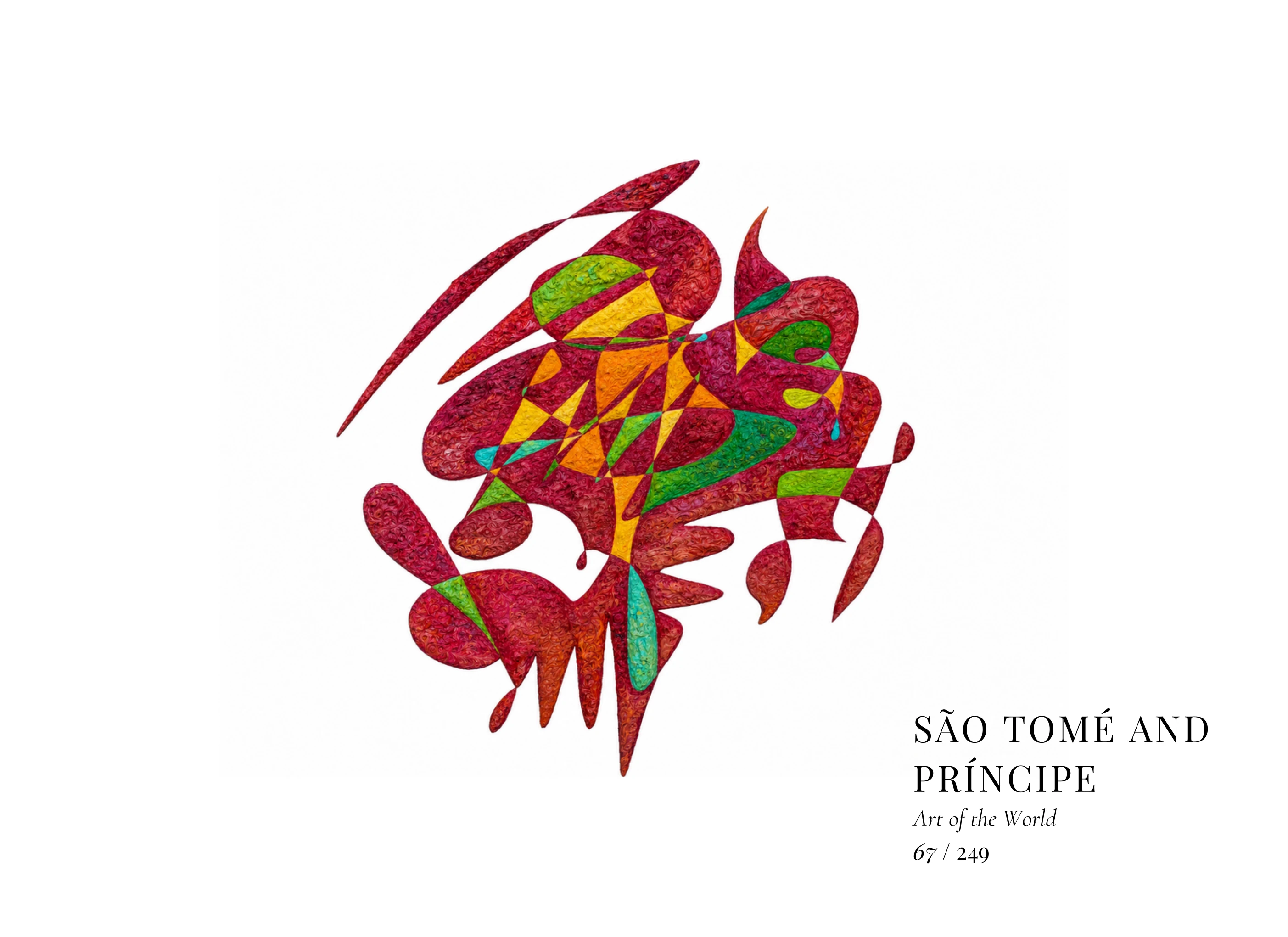 Œuvre sur Sao Tomé-et-Principe par Gheorghe Virtosu, issue de la série Art of the World