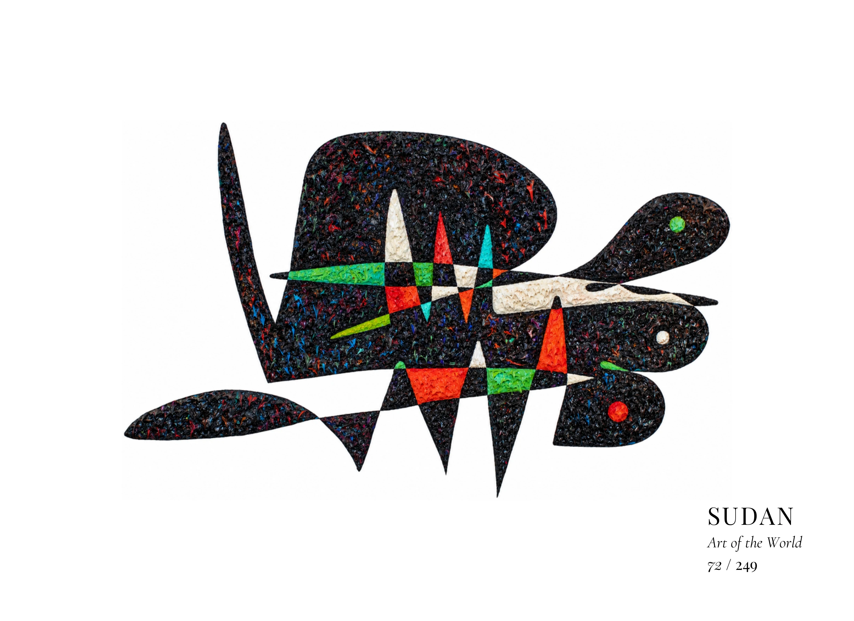 Œuvre sur Soudan par Gheorghe Virtosu, issue de la série Art of the World