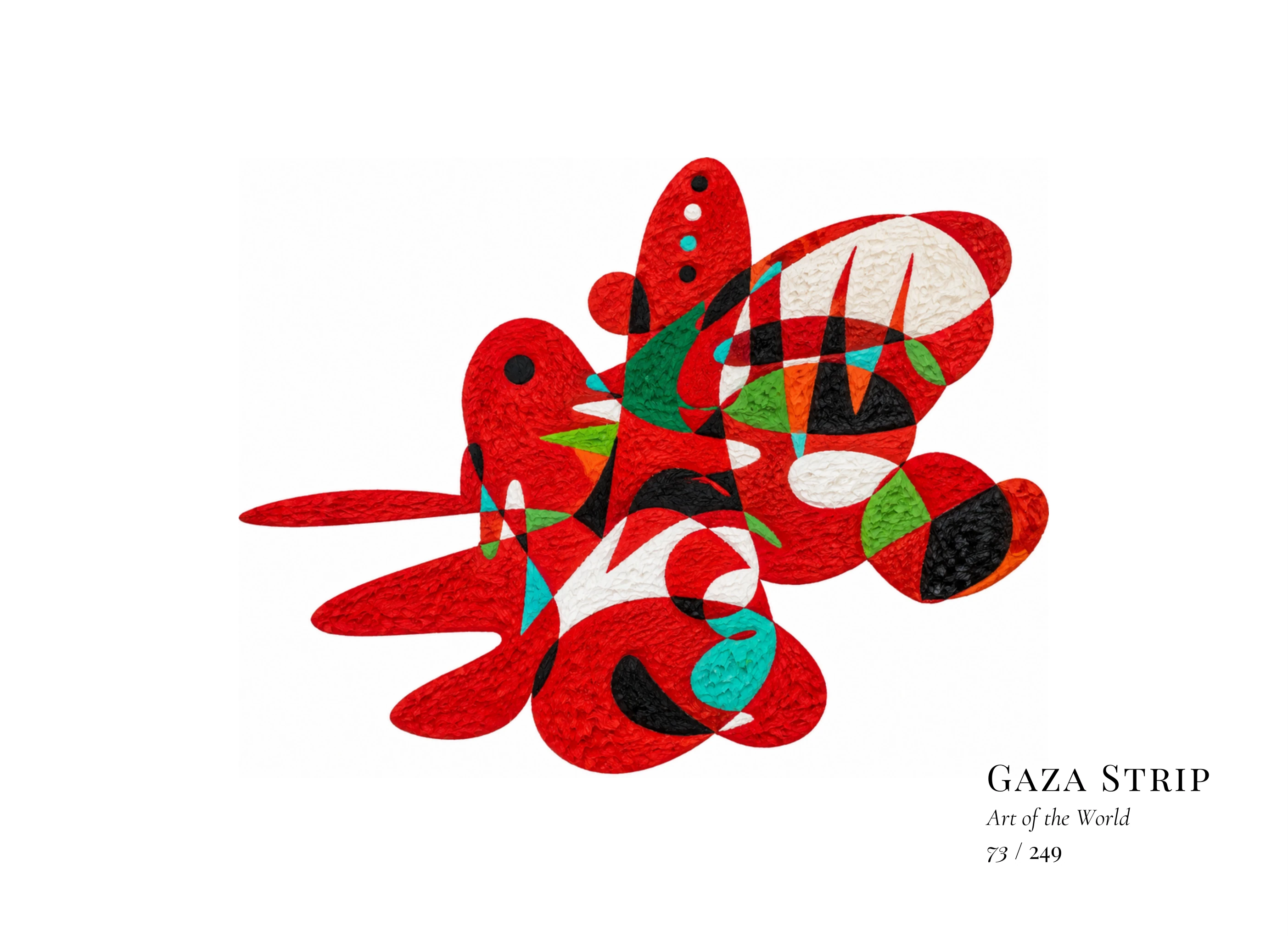 Œuvre sur Bande de Gaza par Gheorghe Virtosu, issue de la série Art of the World