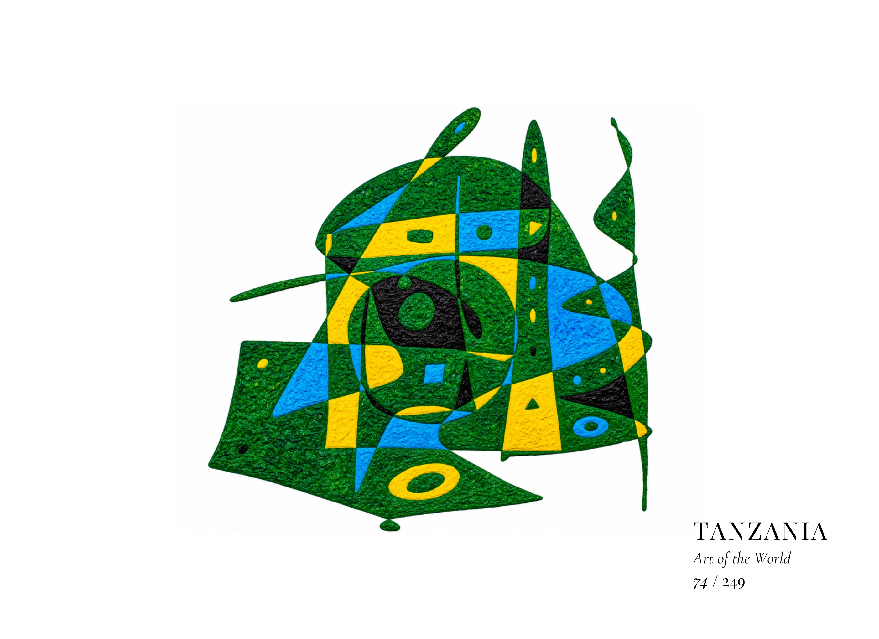 Œuvre sur Tanzanie par Gheorghe Virtosu, issue de la série Art of the World
