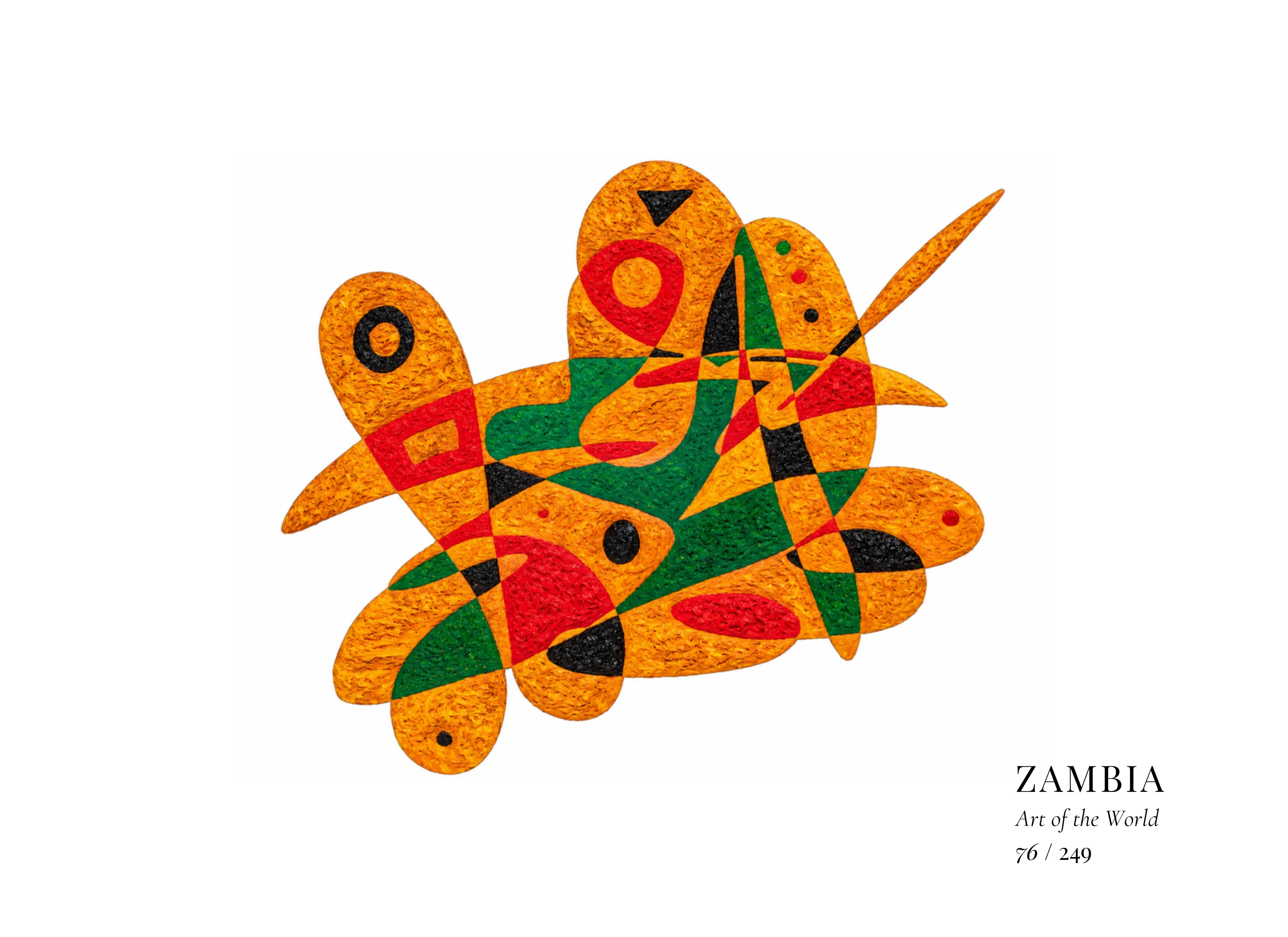 Œuvre sur Zambie par Gheorghe Virtosu, issue de la série Art of the World
