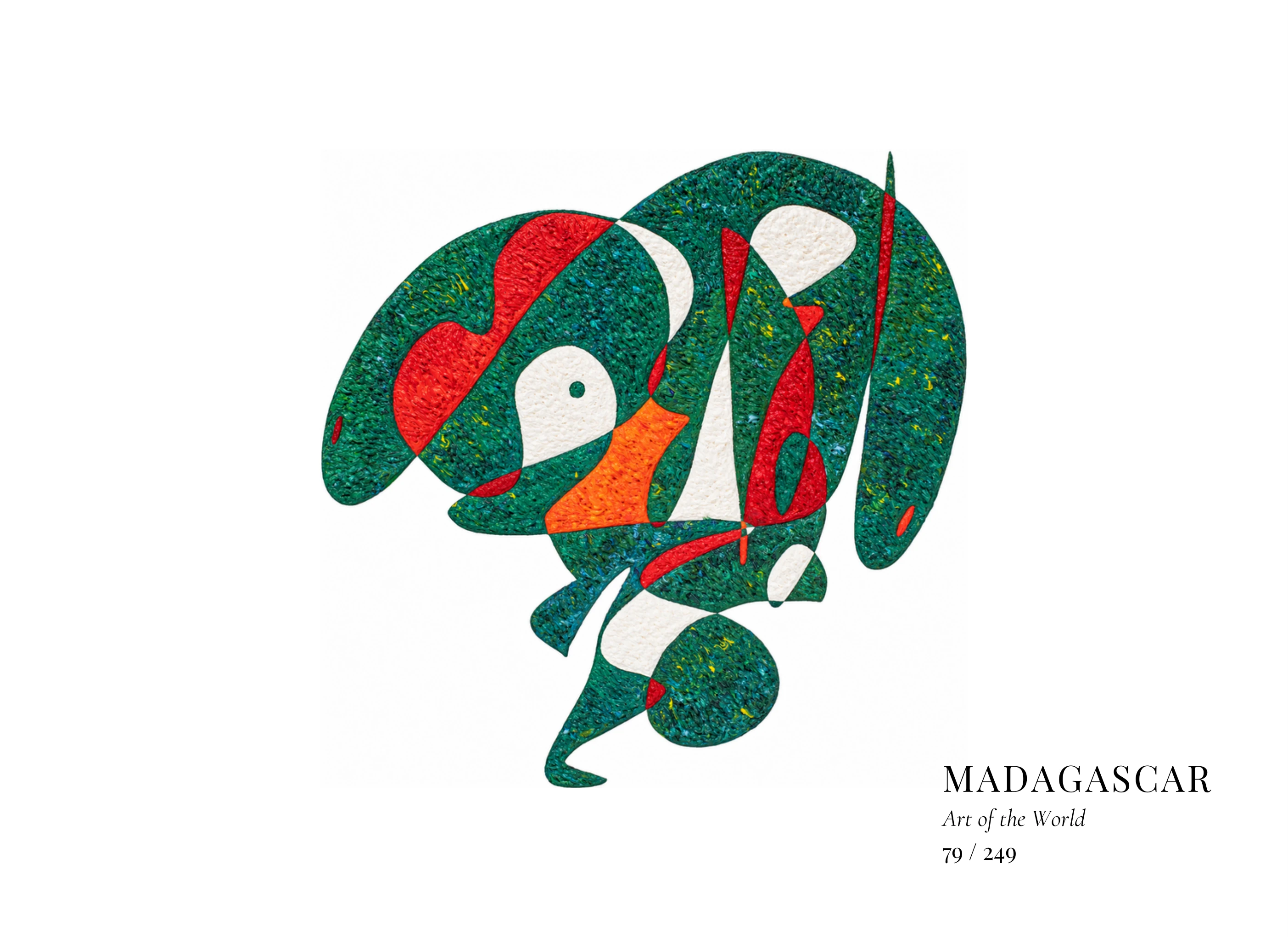Œuvre sur Madagascar par Gheorghe Virtosu, issue de la série Art of the World
