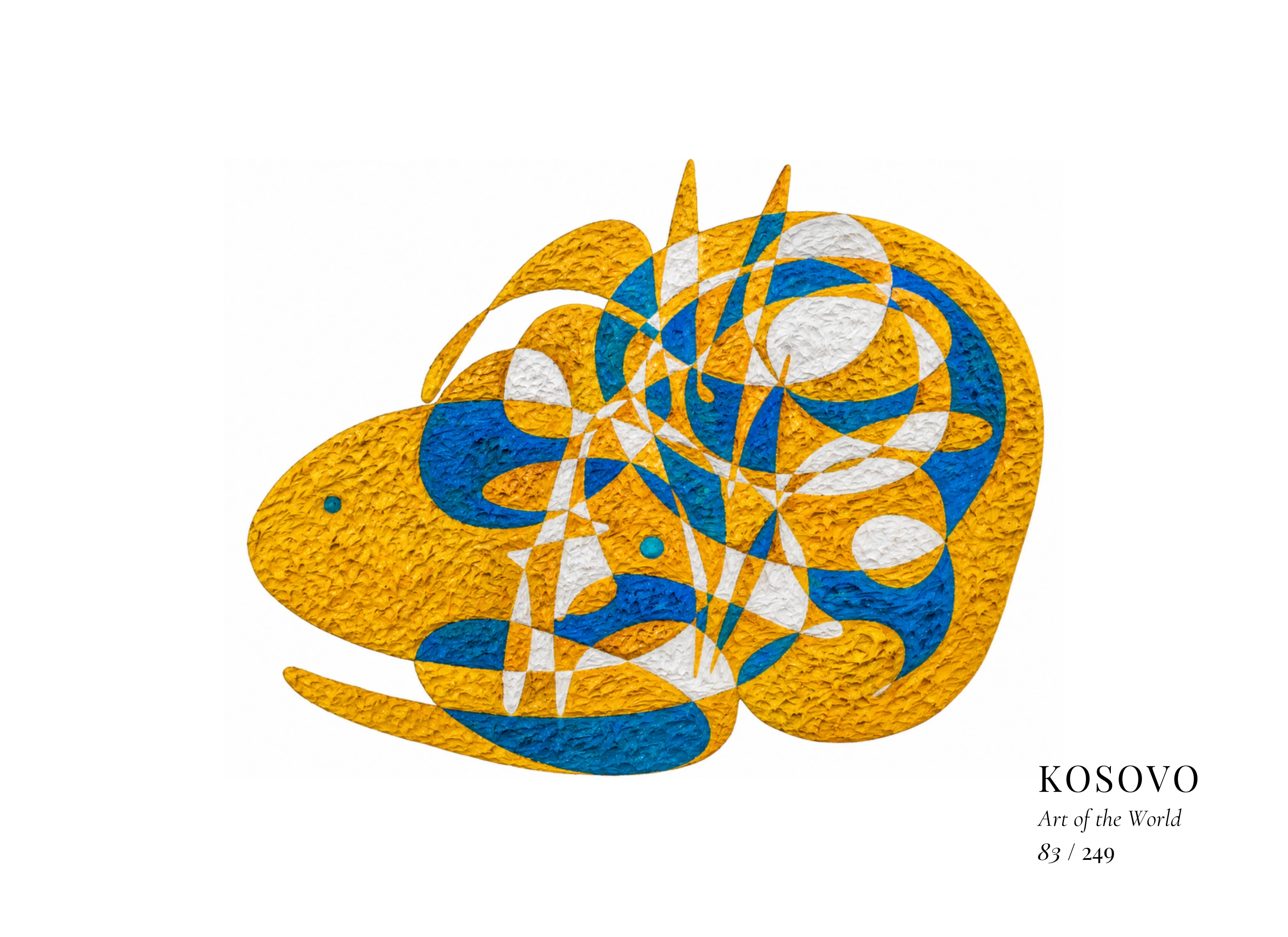 Œuvre sur Kosovo par Gheorghe Virtosu, issue de la série Art of the World