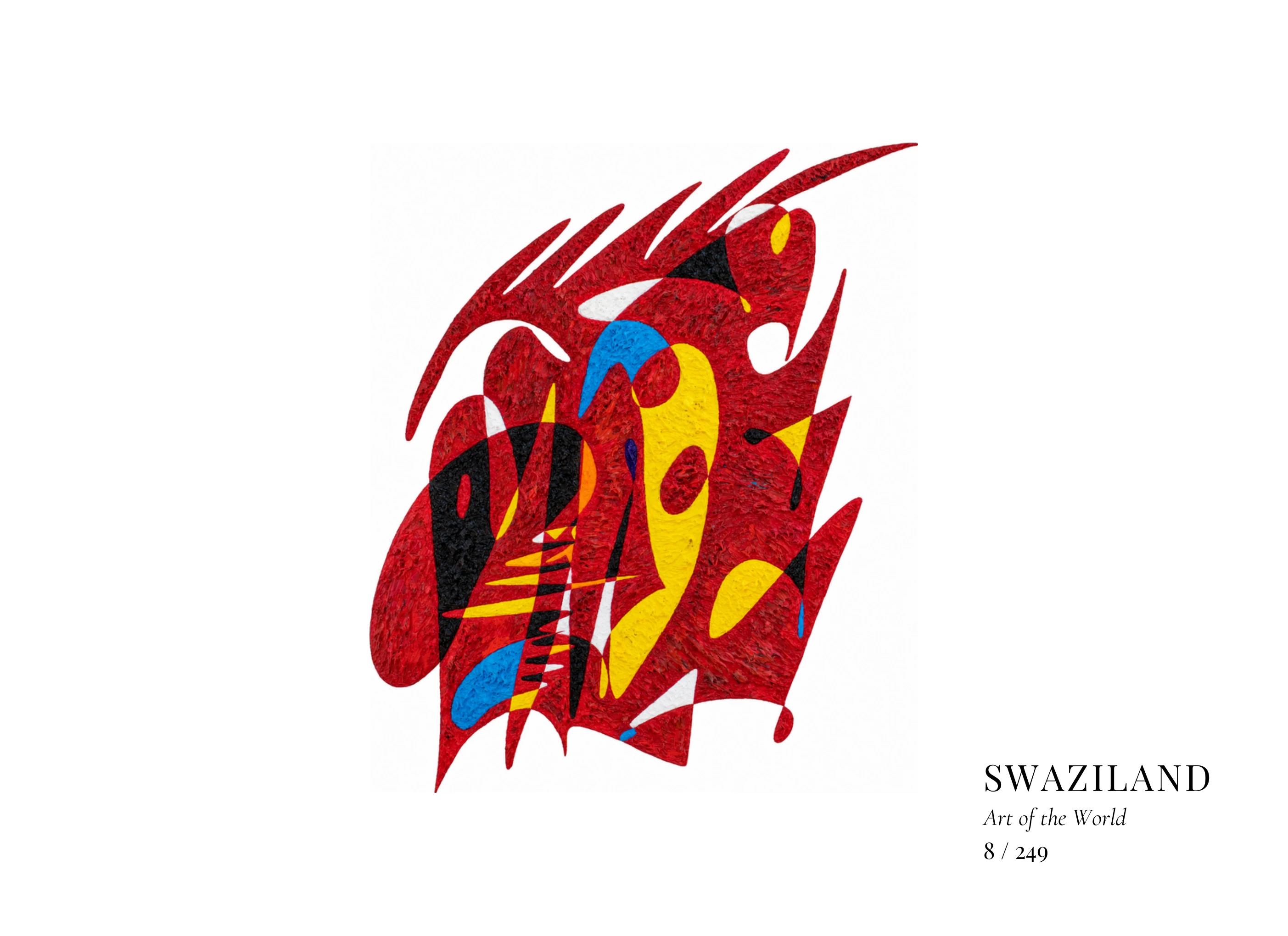 Œuvre sur Eswatini (Swaziland) par Gheorghe Virtosu, issue de la série Art of the World