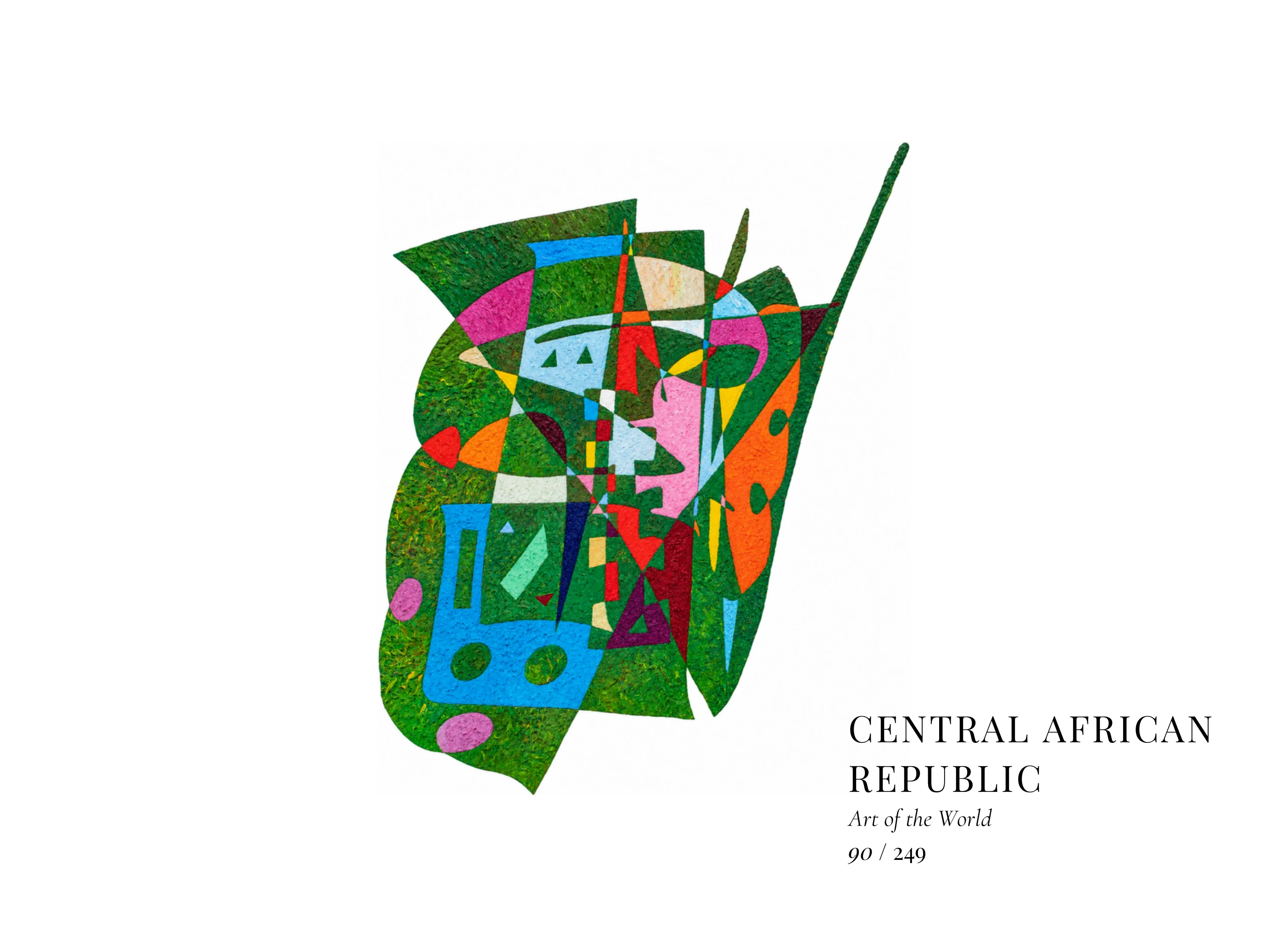 Œuvre sur République centrafricaine par Gheorghe Virtosu, issue de la série Art of the World