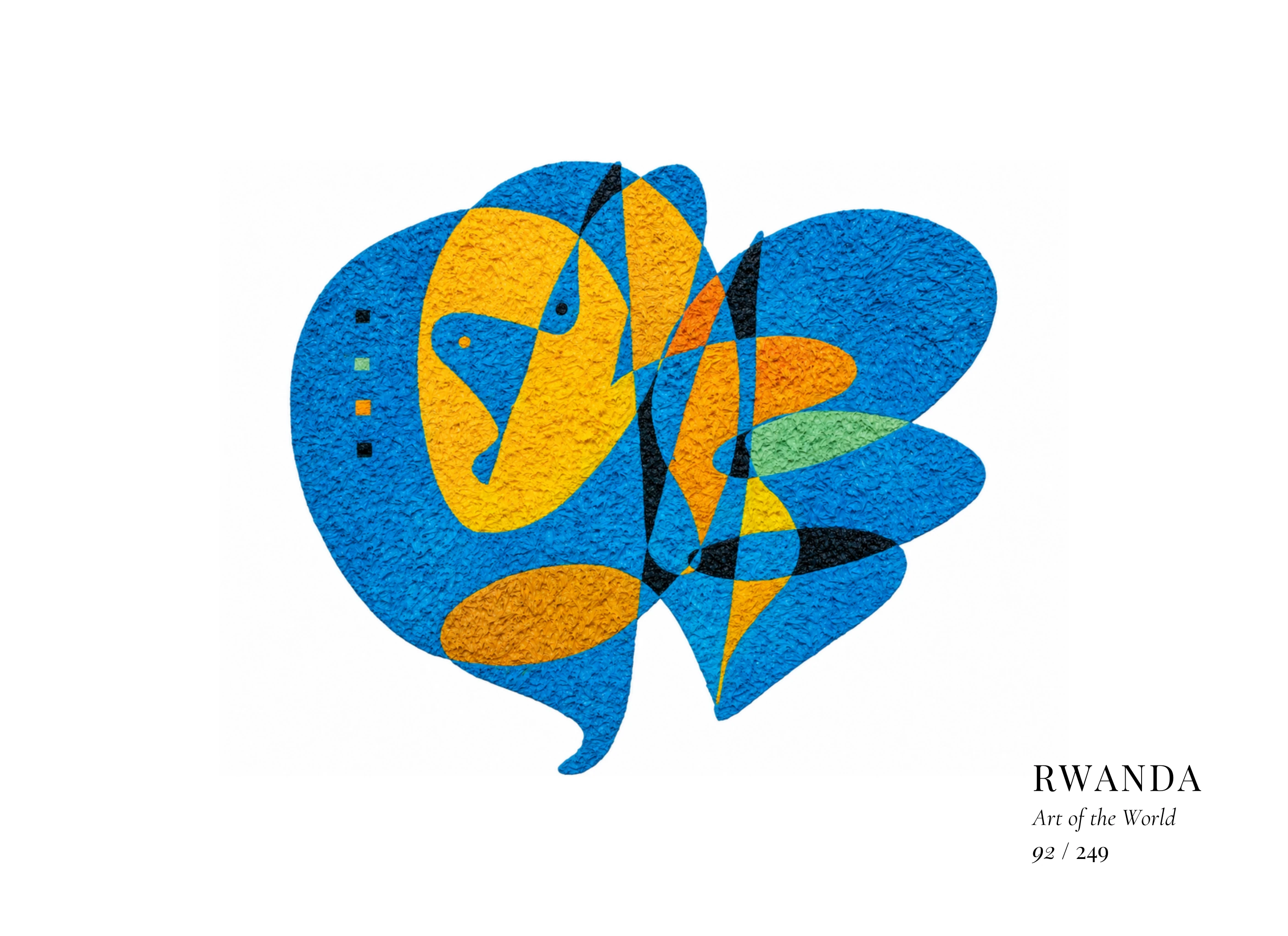 Œuvre sur Rwanda par Gheorghe Virtosu, issue de la série Art of the World