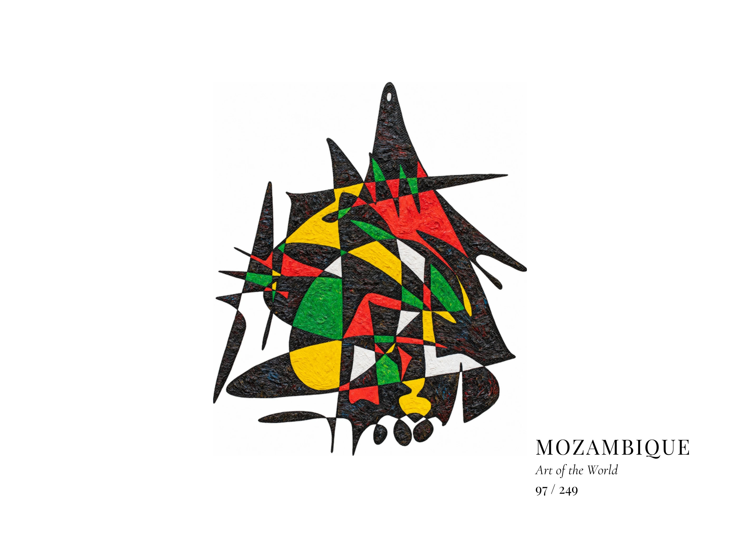 Œuvre sur Mozambique par Gheorghe Virtosu, issue de la série Art of the World