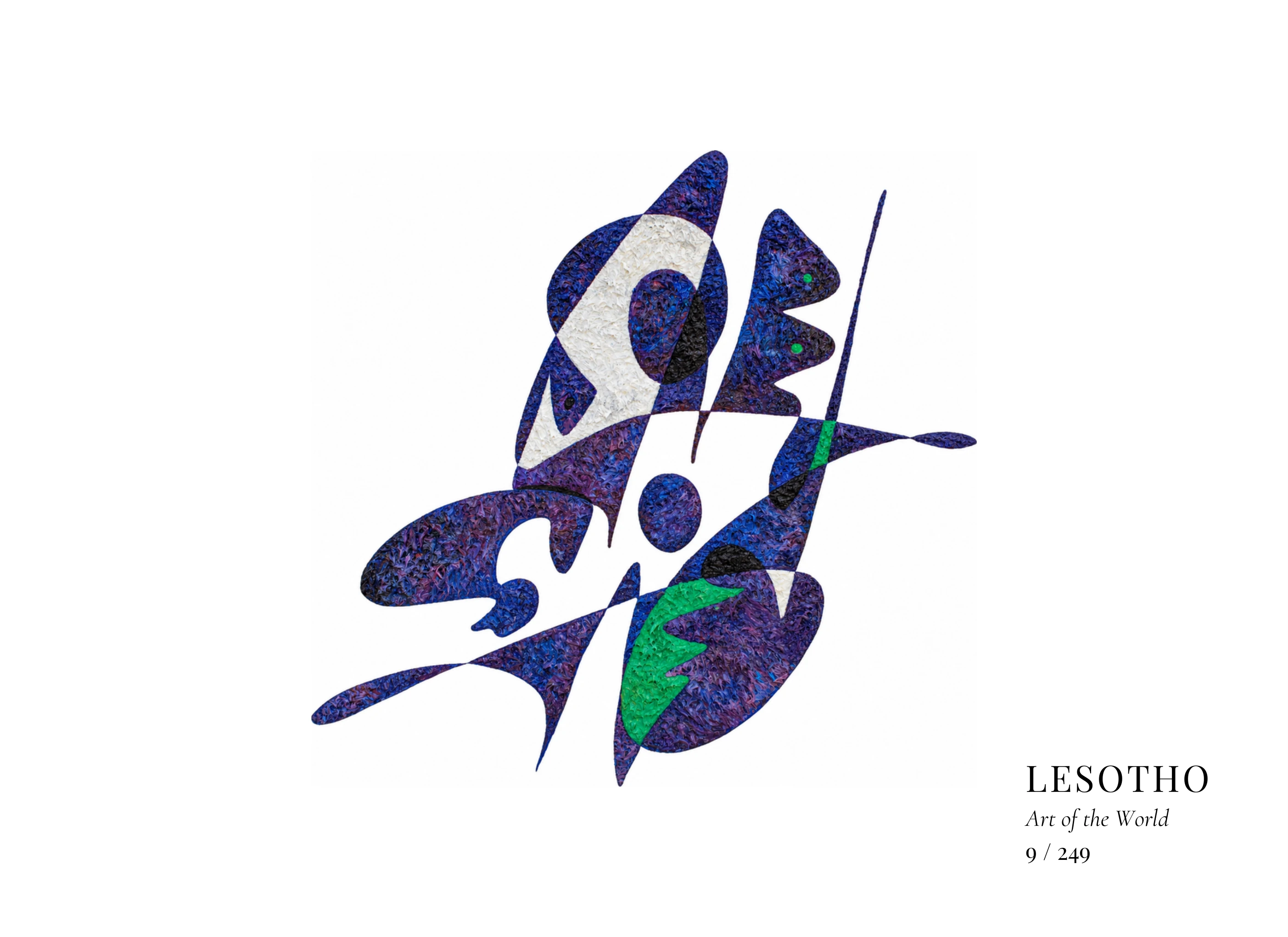 Œuvre sur Lesotho par Gheorghe Virtosu, issue de la série Art of the World